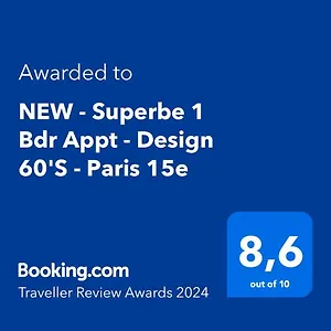  Appartement New - Superbe 1 Bdr Appt - Design 60's - 15e